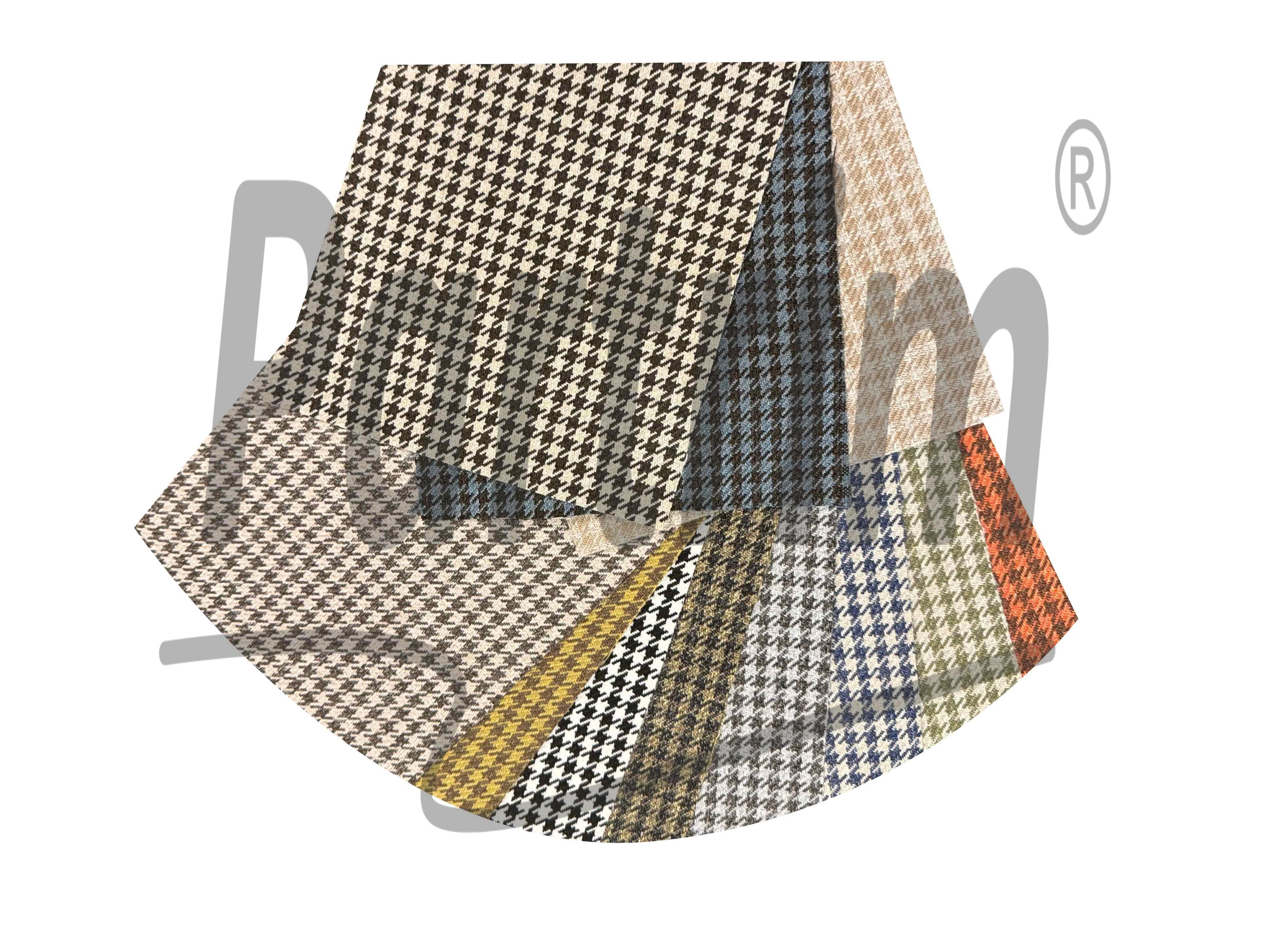 PORSCHE 911 PEPITA FABRIC ORANGE BROWN 100 cm X 140 cm