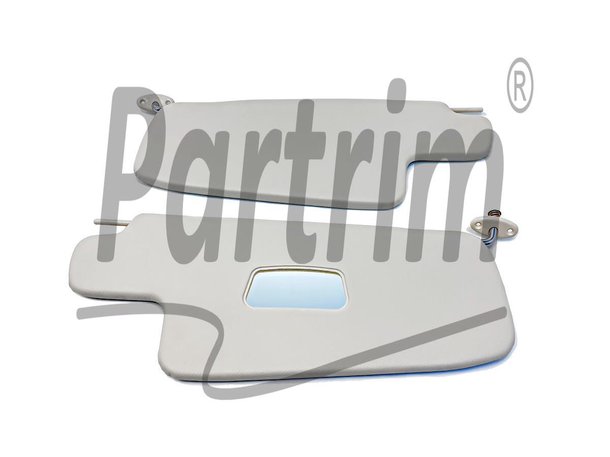 VW  BEETLE WITH MIRROR SEDAN SUNVISOR CREAM 8-1967 And Later  & CONVERTIBLE 8-1972 and Later Models