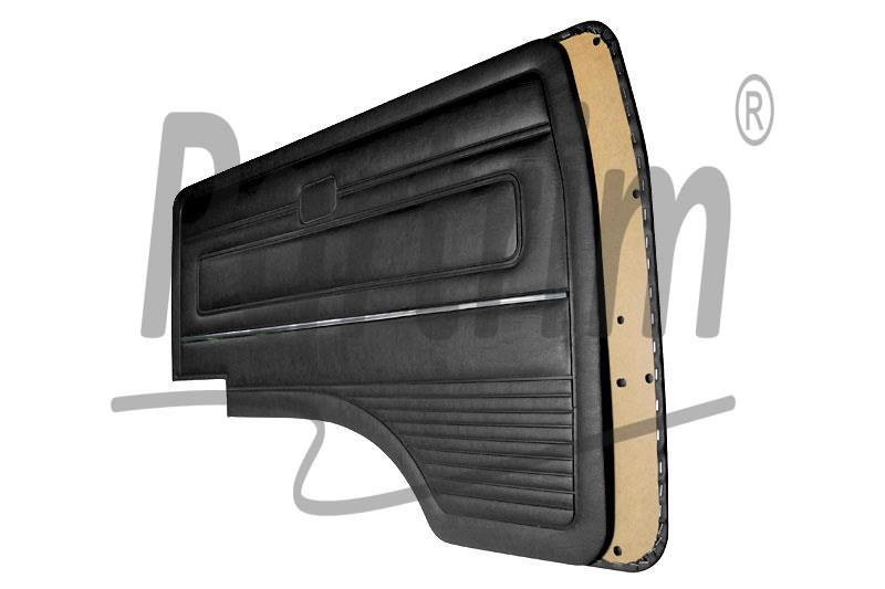 VW T3 T25 BUS 1980-1989 FRONT DOOR PANEL SET BLACK WITH NICKEL - 2 PCS