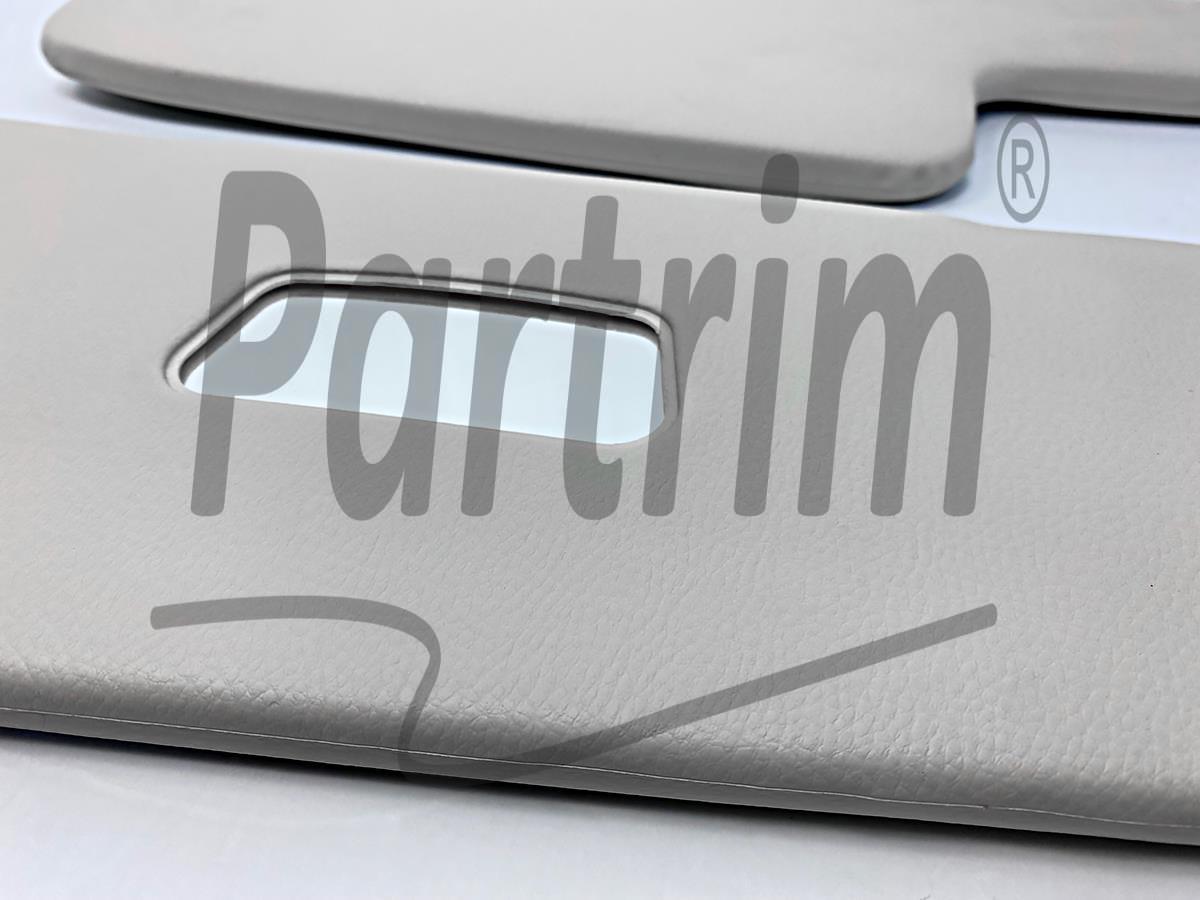VW  BEETLE WITH MIRROR SEDAN SUNVISOR CREAM 8-1967 And Later  & CONVERTIBLE 8-1972 and Later Models