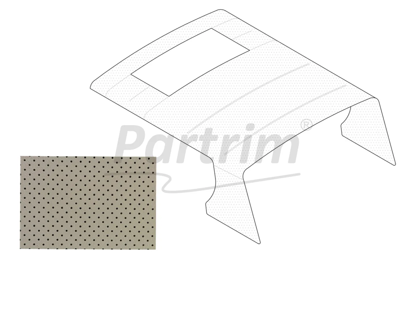 MERCEDES W115 HEADLINER WITH SUNROOF