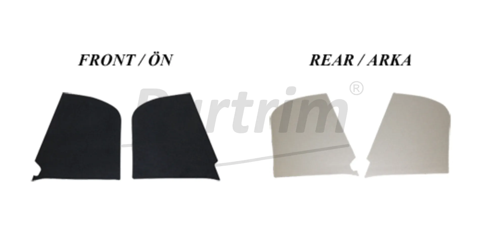 MERCEDES W115 PEDAL SIDE COVER CARTON BLACK
