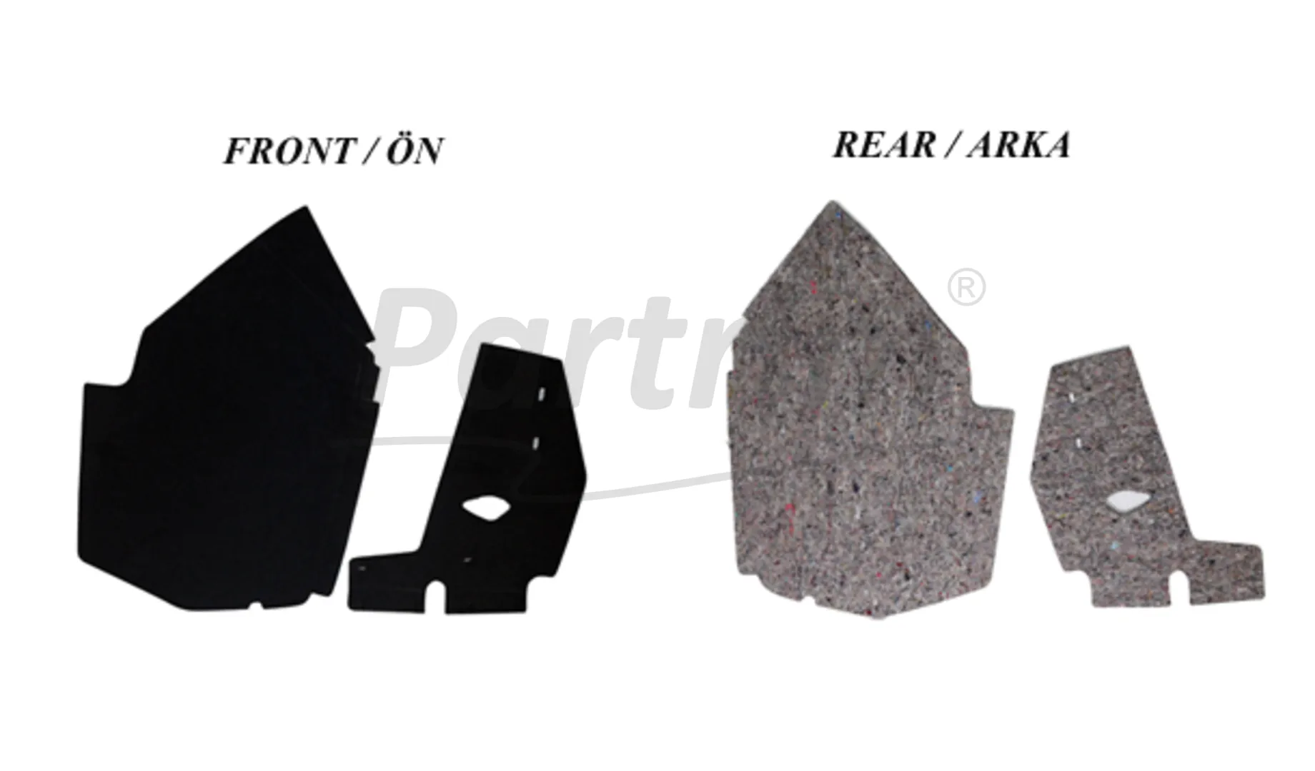 MERCEDES W115 INTERIOR LUGGAGE CARTONS R-L