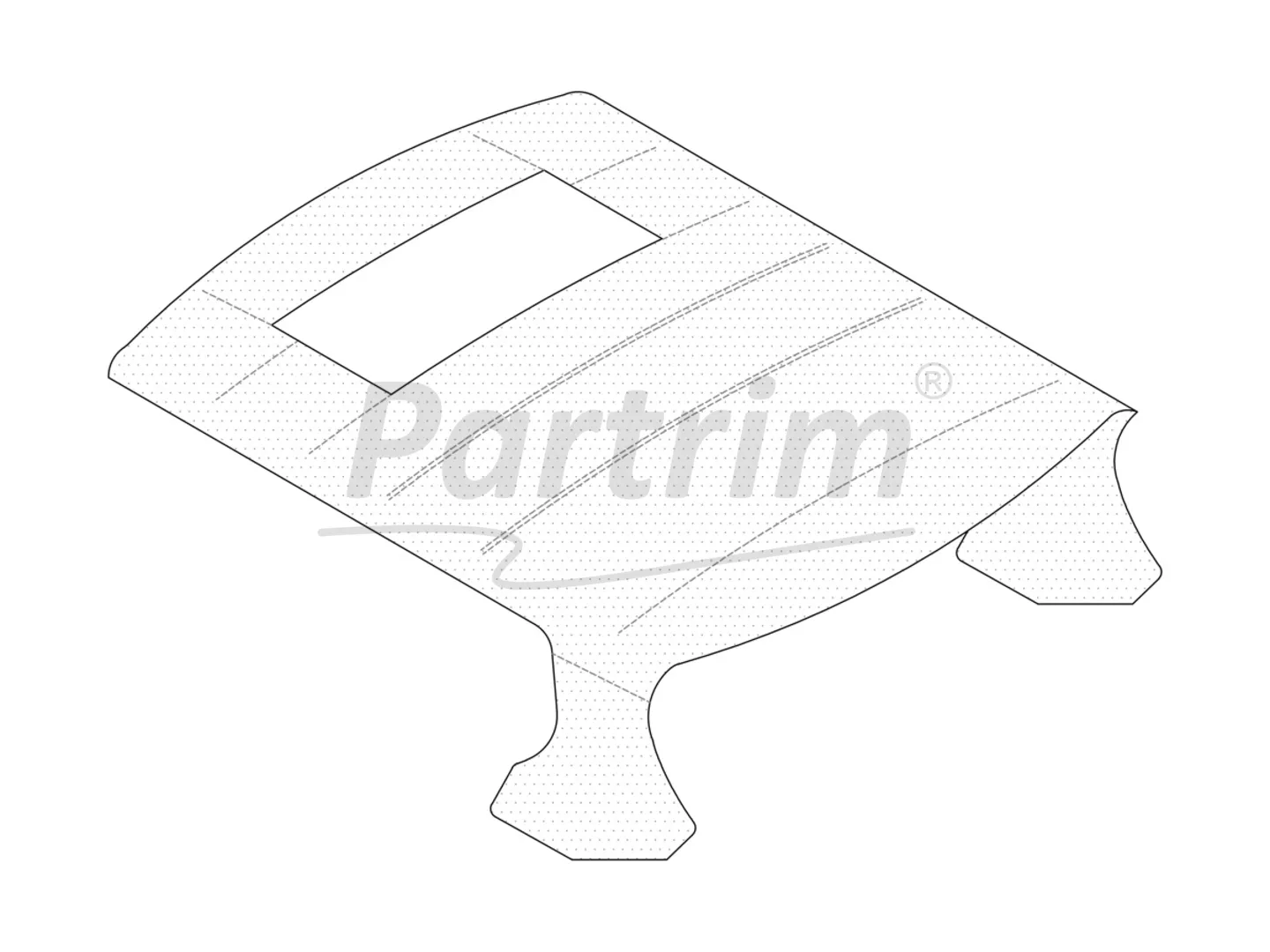 MERCEDES W110 HEADLINER WITH SUNROOF