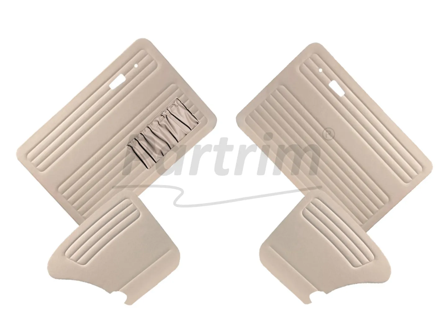 VW OLD BEETLE 1303 DOOR PANEL SET CREAM 1967 - 1979