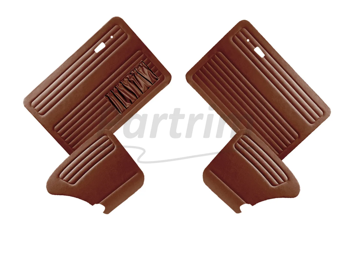 VW OLD BEETLE 1300-1303 DOOR PANEL SET  BROWN 1967 - 1979