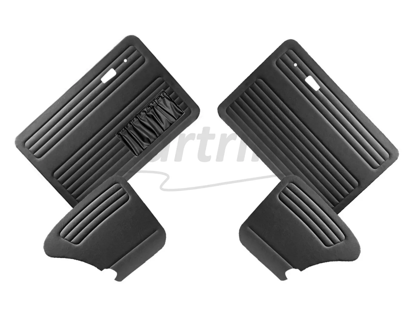 VW OLD BEETLE 1303 DOOR PANEL SET BLACK 1967 - 1979