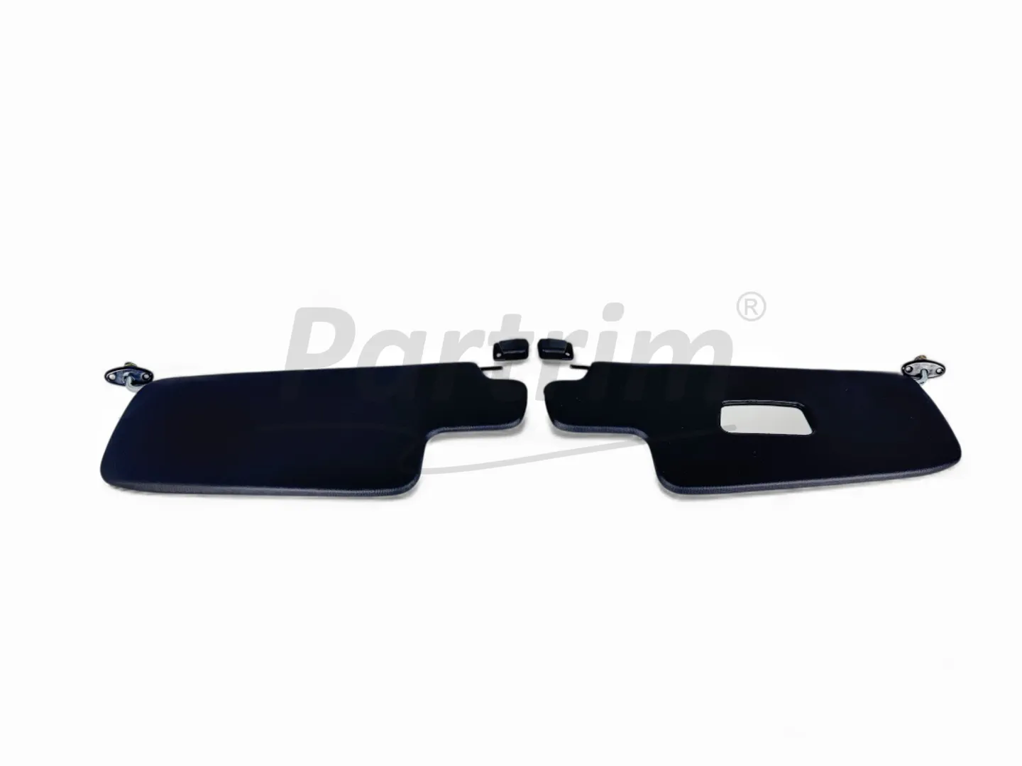 VW OLD BEETLE WITH MIRROR SEDAN SUNVISOR BLACK 8-1967 And Later  & CONVERTIBLE WITH CLIPS