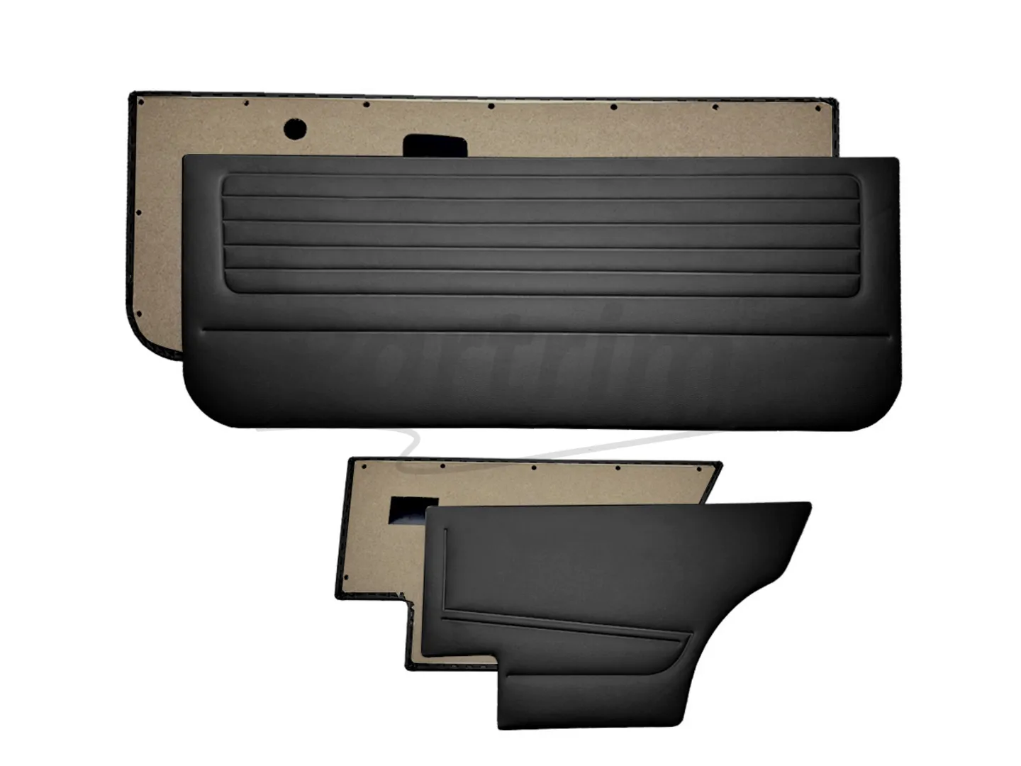 VW GOLF 1 COUPE 75-83 INTERIOR DOOR PANELS BLACK 4 PCS