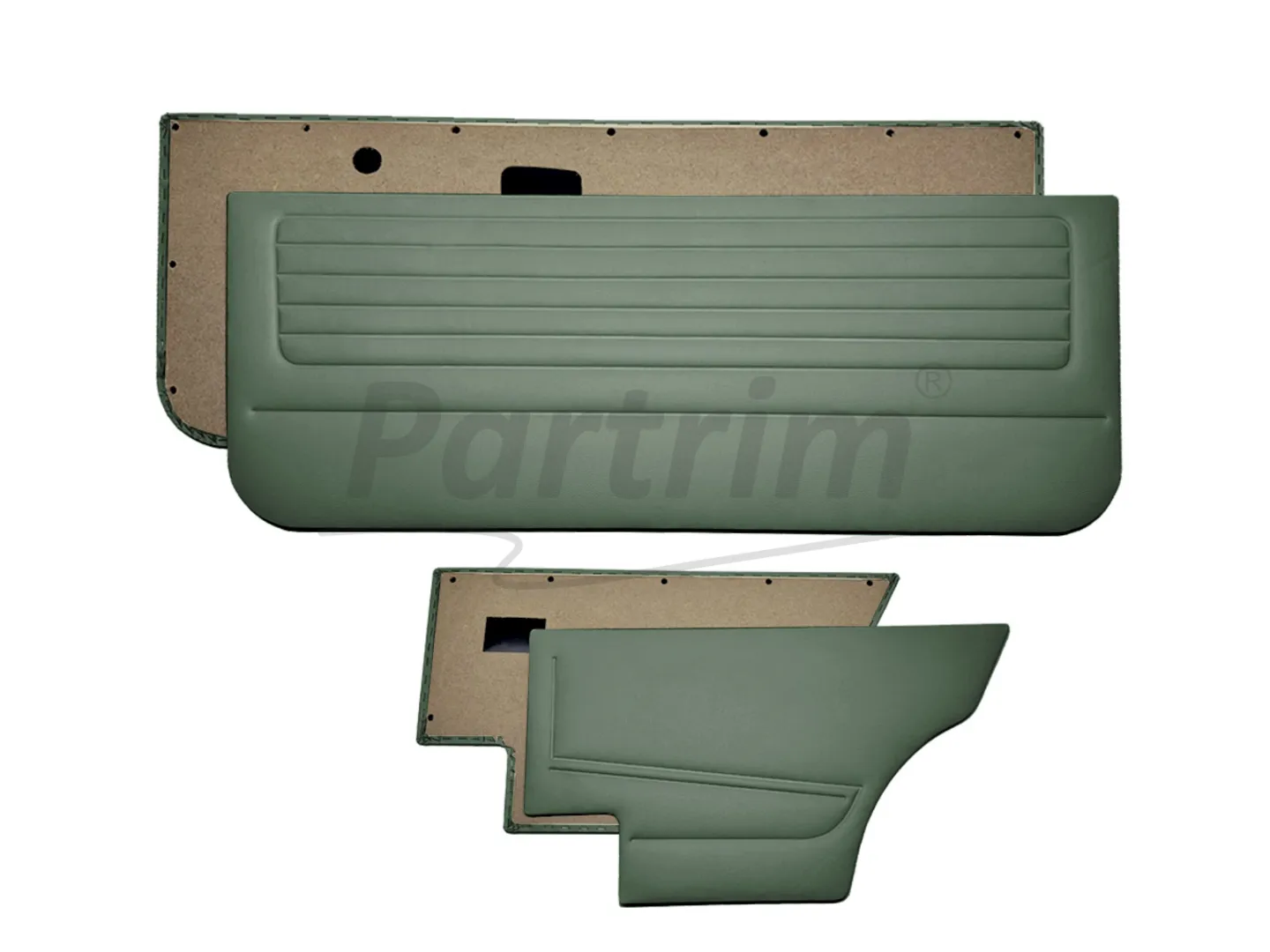 VW GOLF 1 COUPE 75-83 INTERIOR DOOR PANELS GREEN 4 PCS