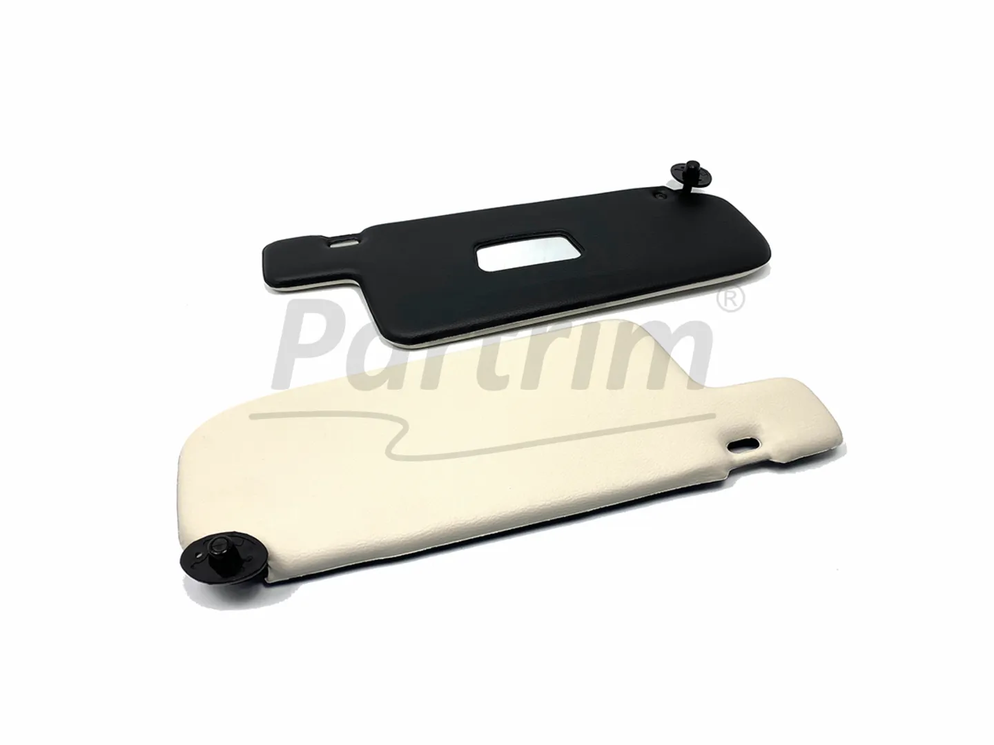 VW GOLF 1 JETTA 79-83 SUNVISOR SET CREAM BLACK