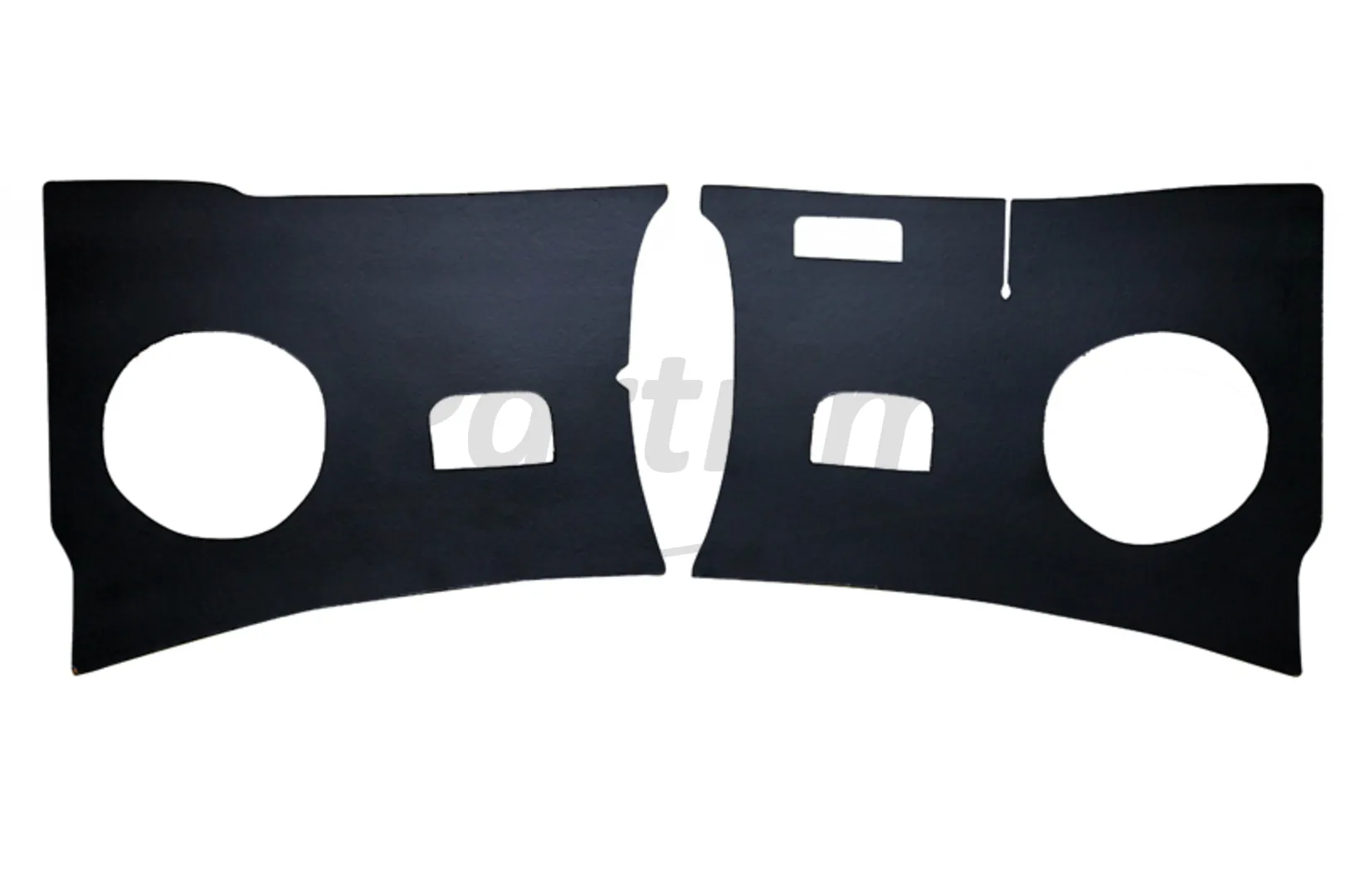 VW T1 BUS 1949-1967 KICK PANELS 2 PCS BLACK RIGHT HAND DRIVE