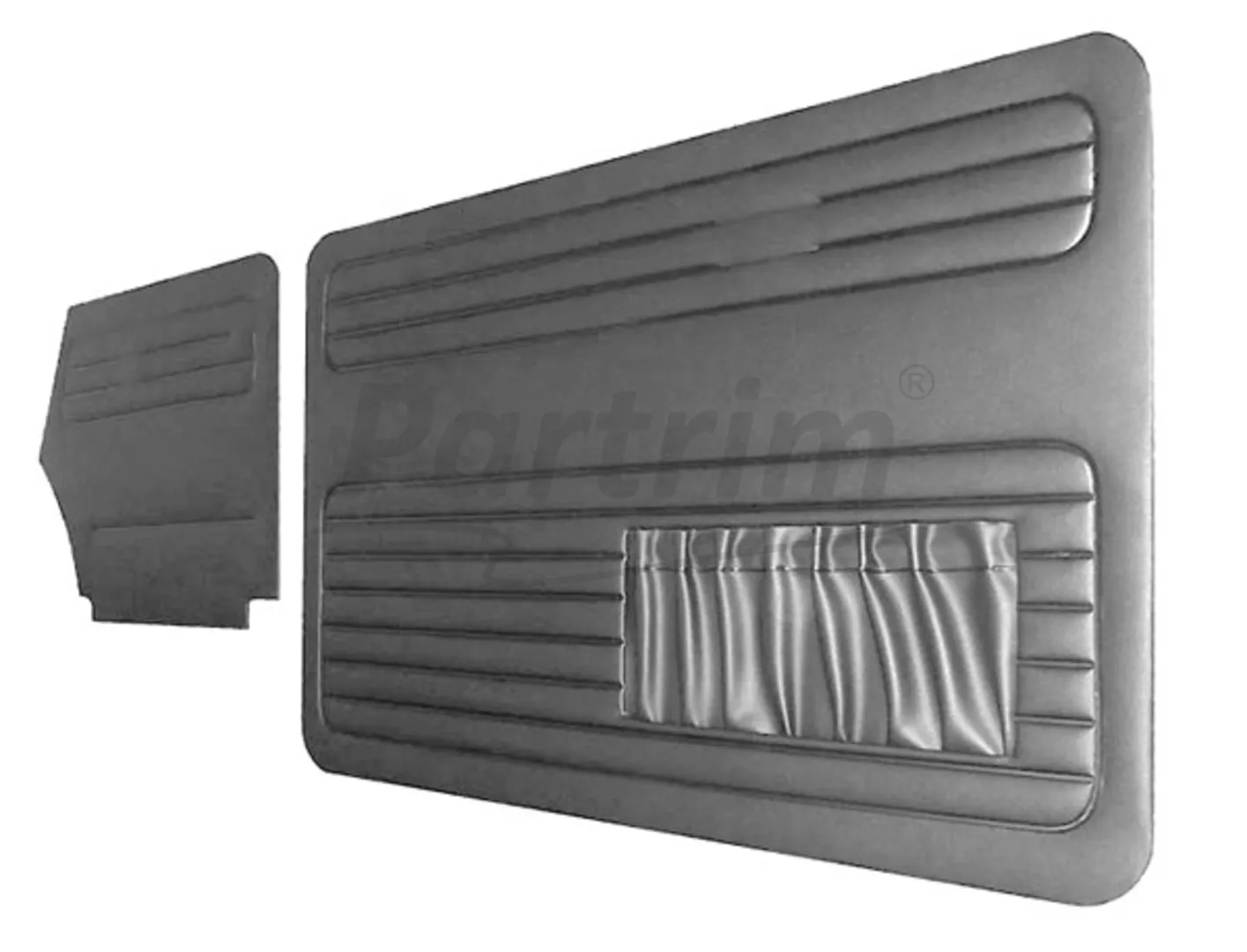 VW OLD BEETLE 1300 - 1303 CABRIO DOOR PANEL SET GREY