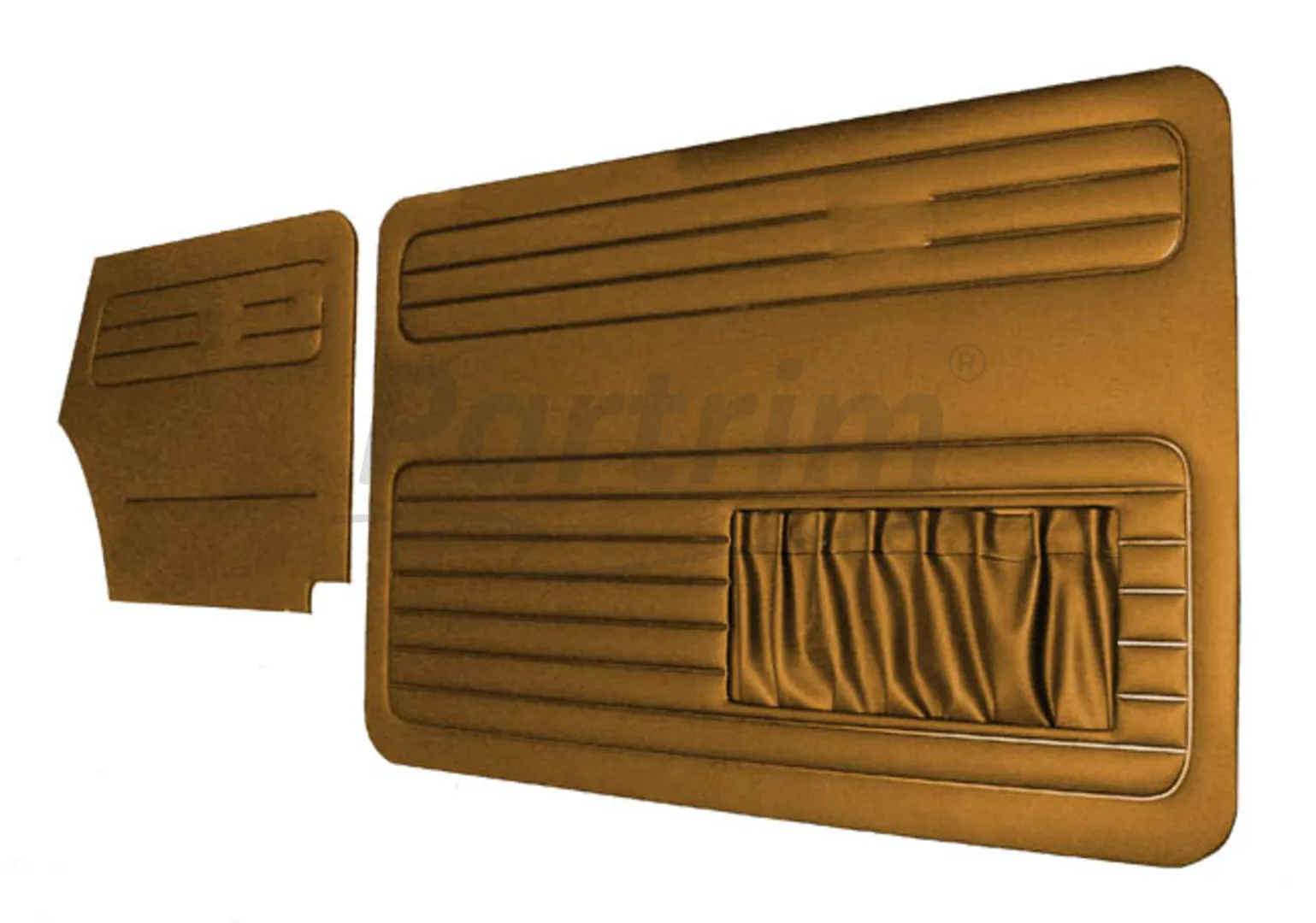 VW OLD BEETLE 1500 CABRIO DOOR PANEL SET TOBACCO 1967 - 1970 - 4 PCS