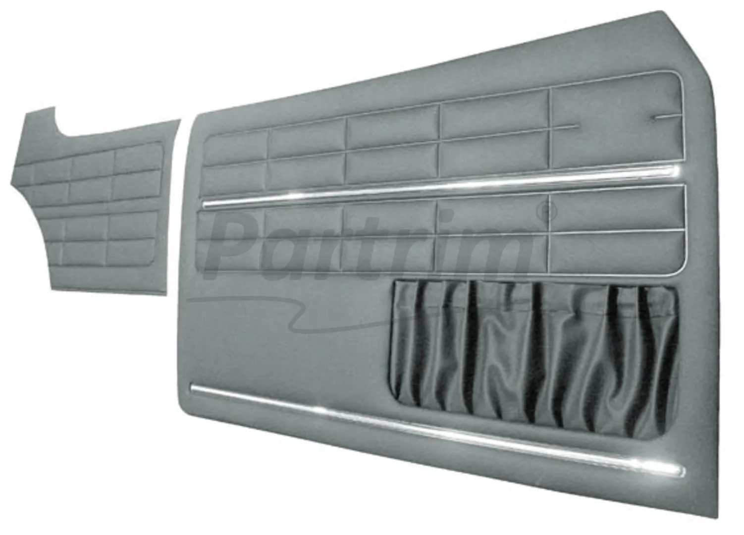 VW KARMANN GHIA DOOR PANEL SET GREY - 4 PCS