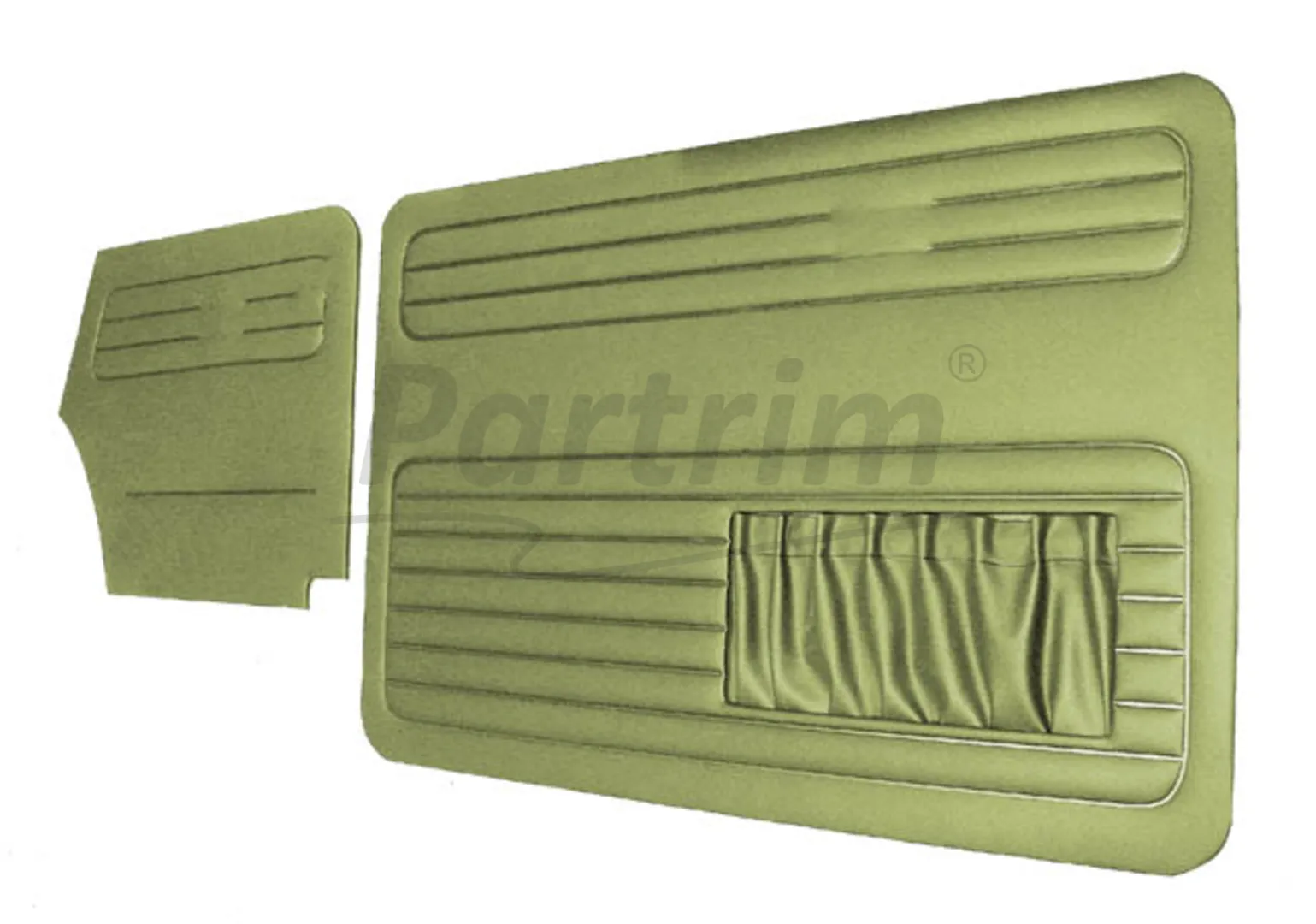 VW OLD BEETLE 1500 CABRIO DOOR PANEL SET BEIGE 1967 - 1970 - 4 PCS