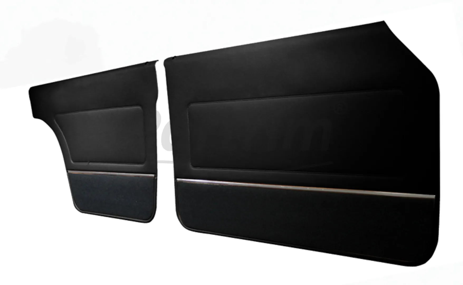 FORD 69-72 17M / 20M 4 DOORS DOOR PANEL SET WITH CARPET & NICKEL BLACK - 4 PCS