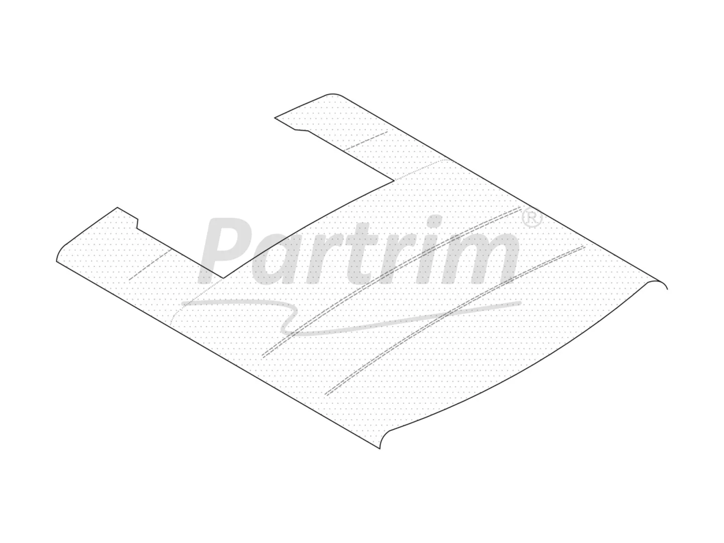 MERCEDES W123 COUPE DOUBLE BOW HEADLINER WITH SUNROOF