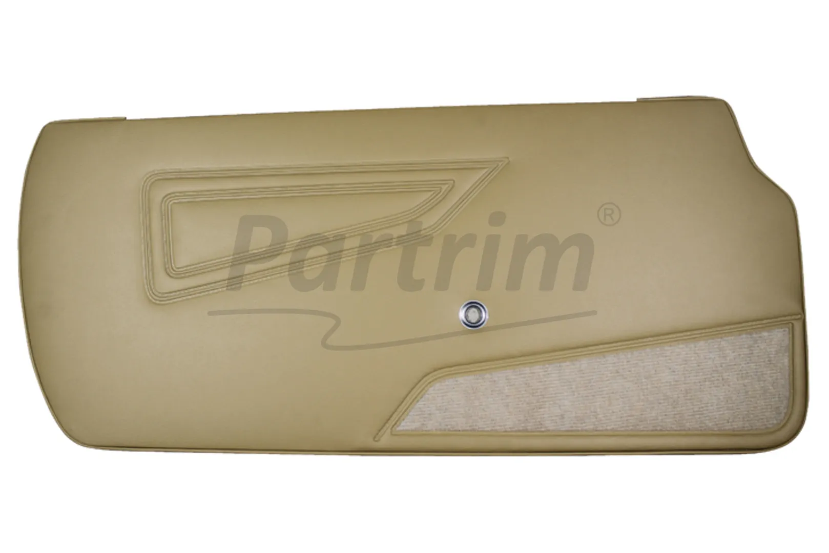 FIAT 124 SPIDER DOOR PANEL SET WITH CARPET BEIGE 2 PCS TYPE 1 1979 - 1982