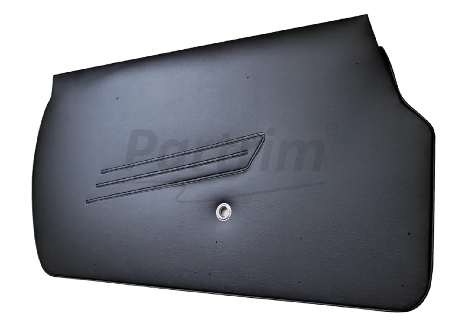 FIAT SPIDER DOOR PANEL SET BLACK WITH IRON PLATE 2 PCS TYPE 5 1966 - 1978