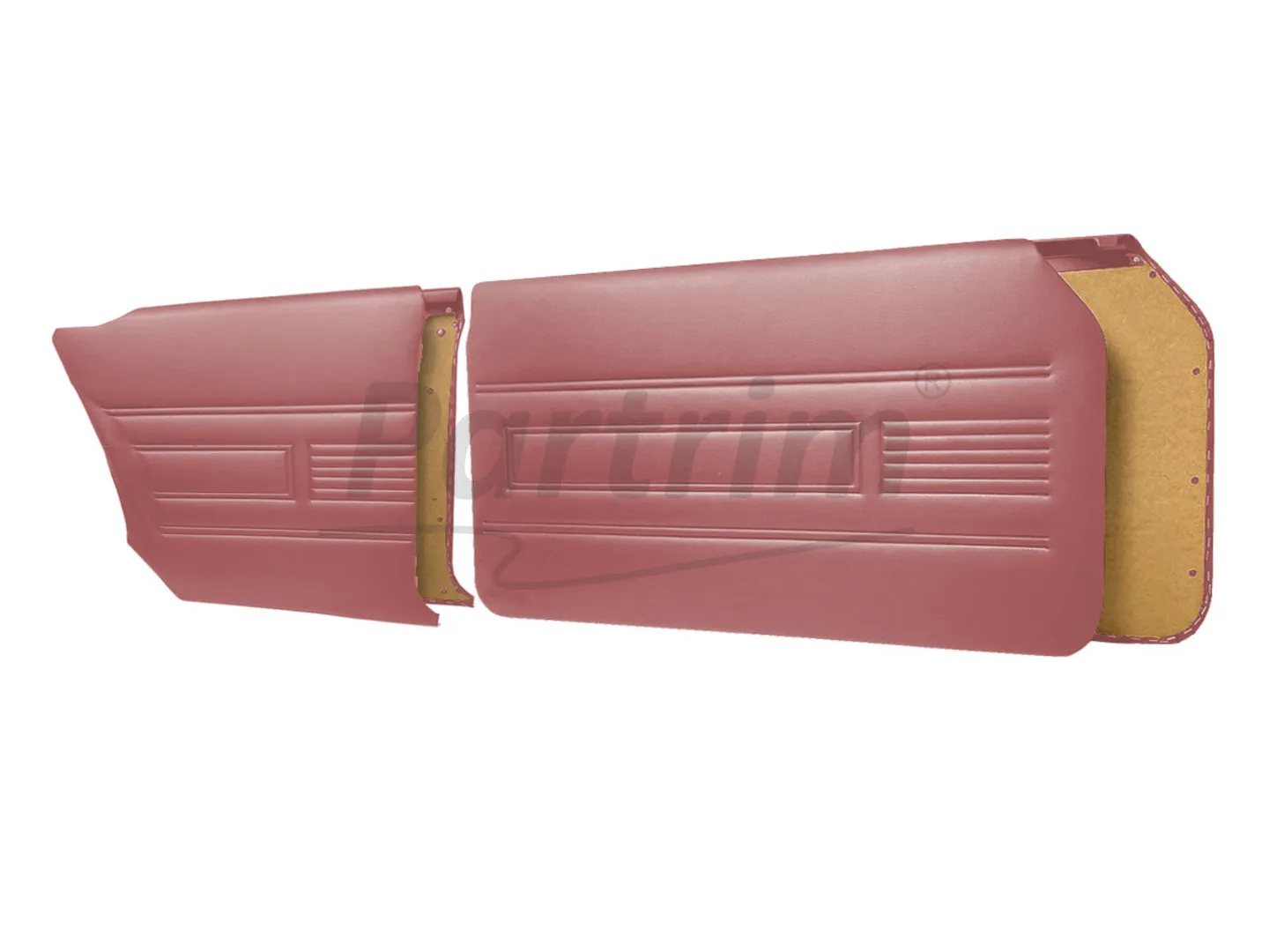 FORD 69-72 17M / 20M 2 DOORS DOOR PANEL SET BURGUNDY - 4 PCS
