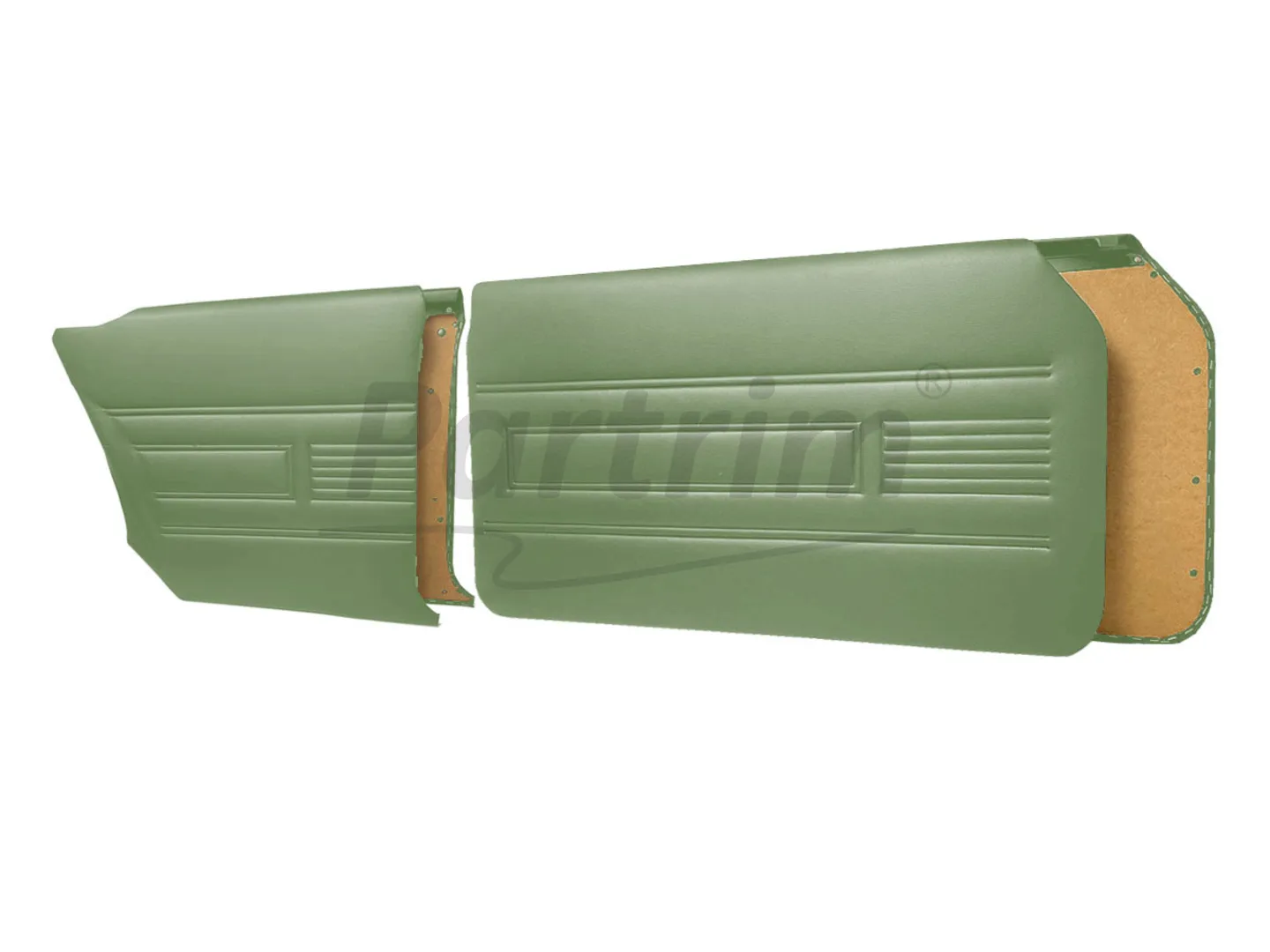 FORD 69-72 17M / 20M 2 DOORS DOOR PANEL SET GREEN - 4 PCS