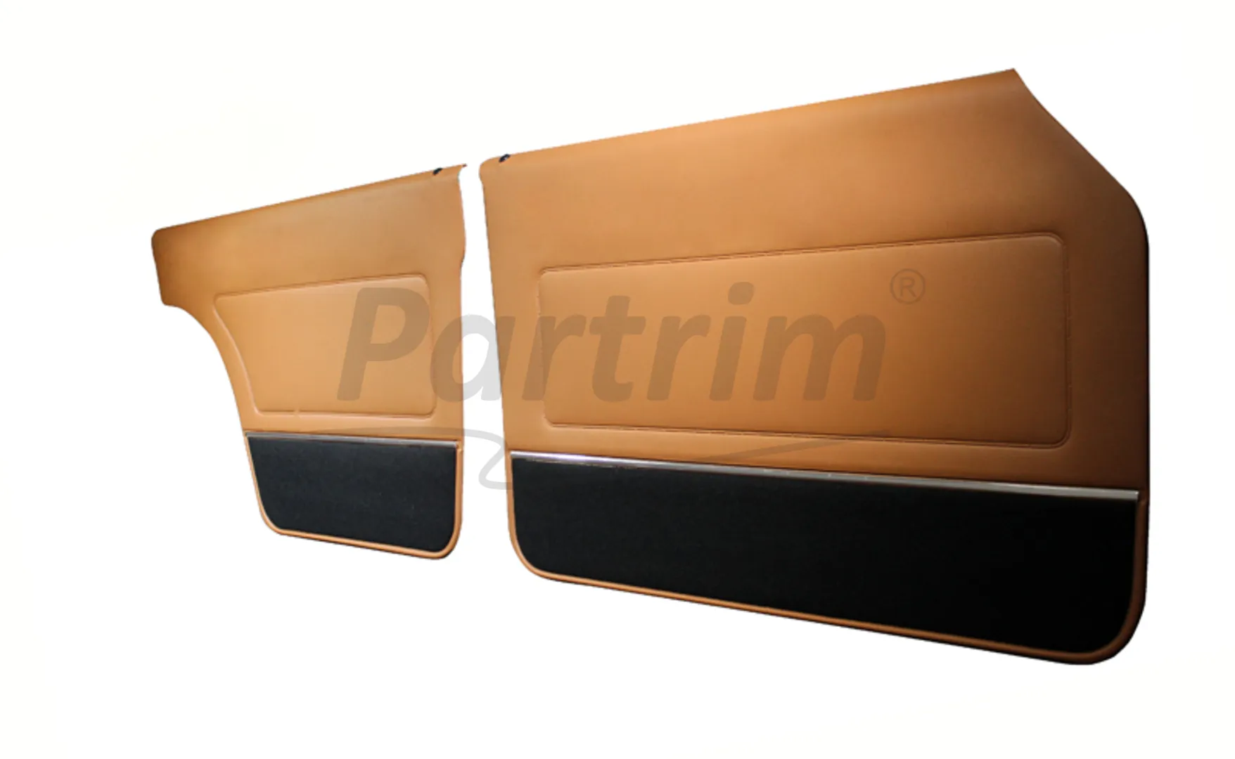 FORD 69-72 17M / 20M 4 DOORS DOOR PANEL SET WITH CARPET & NICKEL TOBACCO - 4 PCS