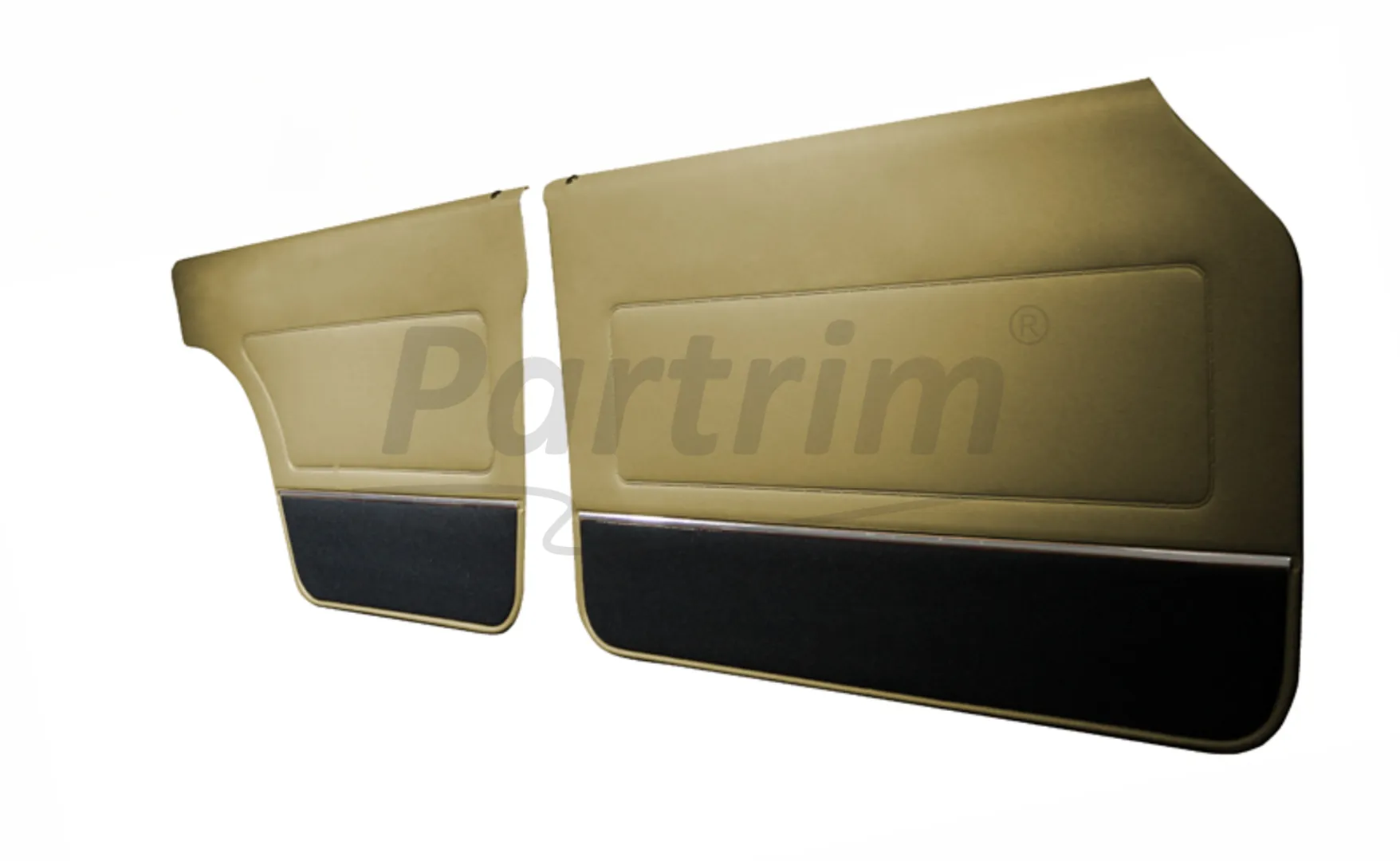 FORD 69-72 17M / 20M 4 DOORS DOOR PANEL SET WITH CARPET & NICKEL BEIGE - 4 PCS