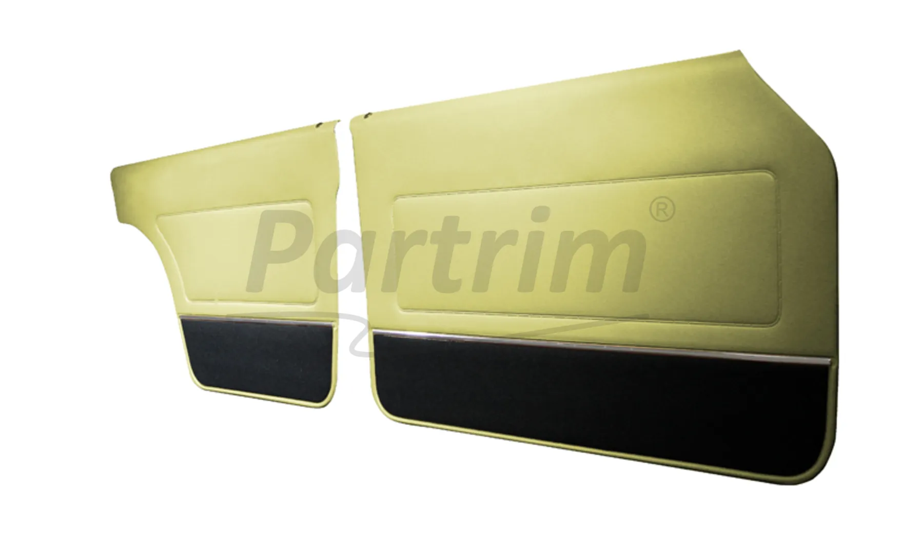 FORD 69-72 17M / 20M 4 DOORS DOOR PANEL SET WITH CARPET & NICKEL CREAM - 4 PCS