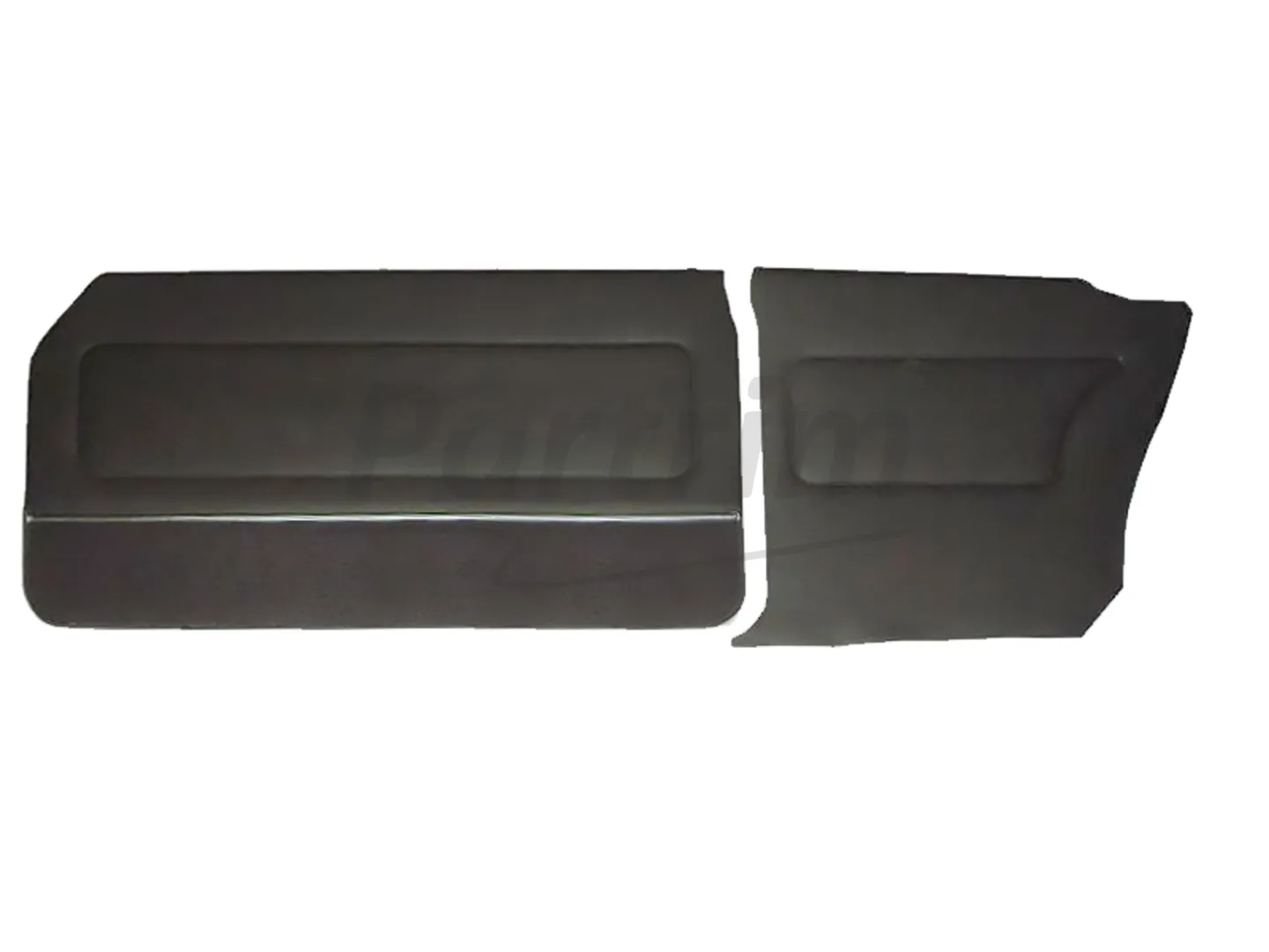 FORD 69-72 17M / 20M COUPE DOOR PANEL SET CARPET & NICKEL BLACK - 4 PCS