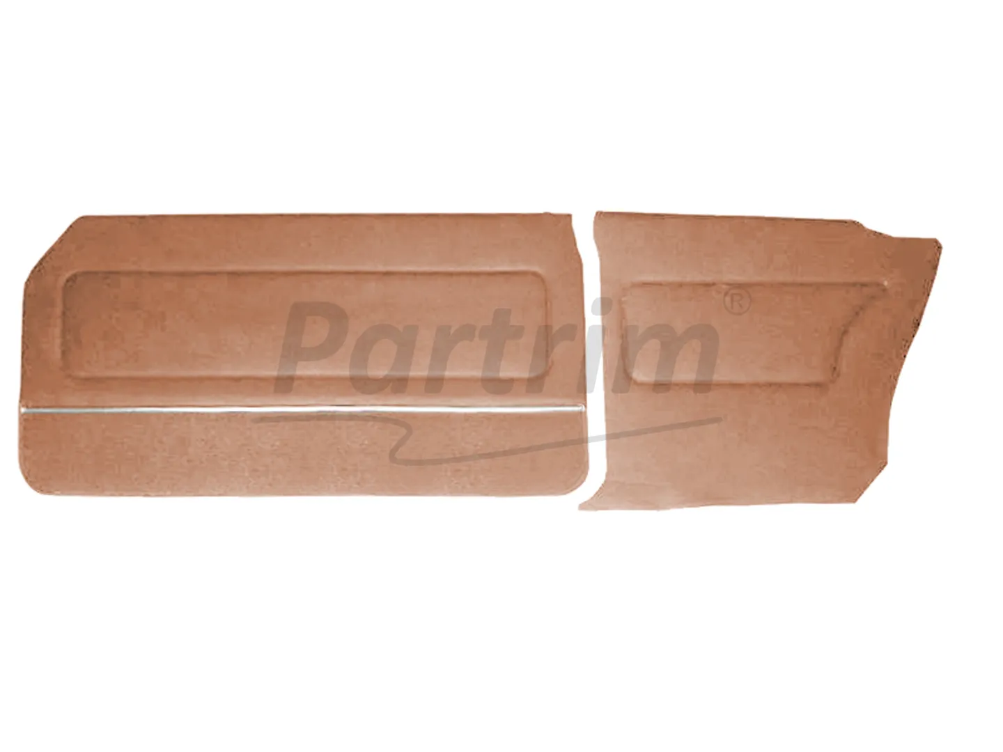 FORD 69-72 17M / 20M  COUPE DOOR PANEL SET CARPET & NICKEL TOBACCO - 4 PCS