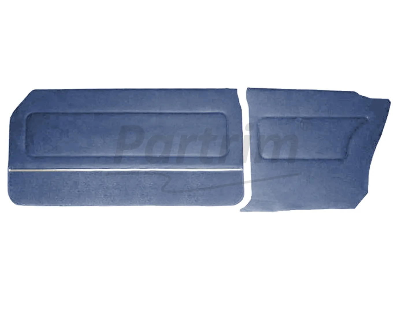 FORD 69-72 17M / 20M COUPE DOOR PANEL SET CARPET & NICKEL DARKBLUE - 4 PCS