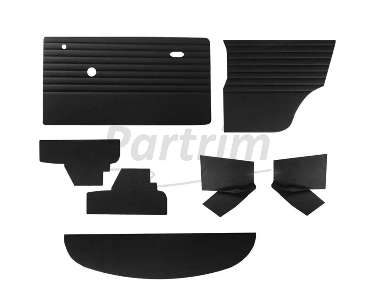 MINI COOPER  1970 - 2000 MK3 - MK4 DOOR PANEL SET BLACK - 9 PCS