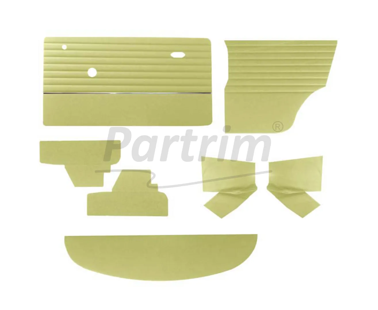 MINI COOPER  1970 - 2000 MK3 - MK4 DOOR PANEL SET WITH NICKEL BEIGE - 9 PCS