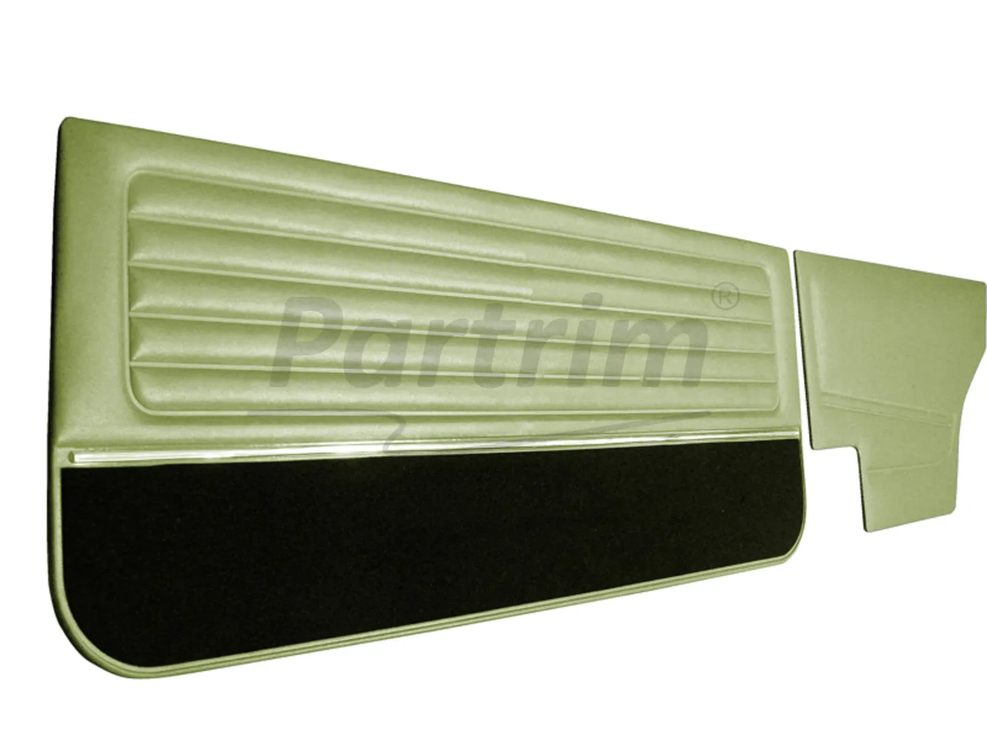 VW GOLF 1 COUPE 75-83 DOOR PANEL SET WITH NICKEL AND CARPET  CREAM 4 PCS