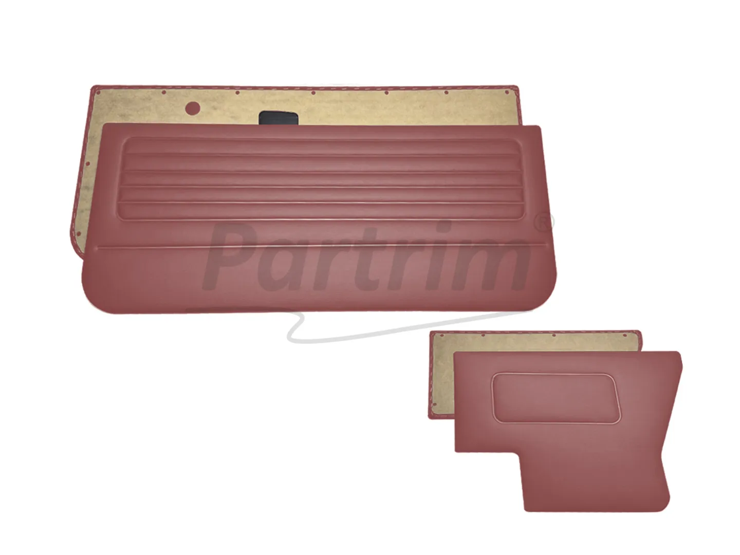 VW GOLF 1 CABRIO DOOR PANEL SET 4 PCS BURGUNDY
