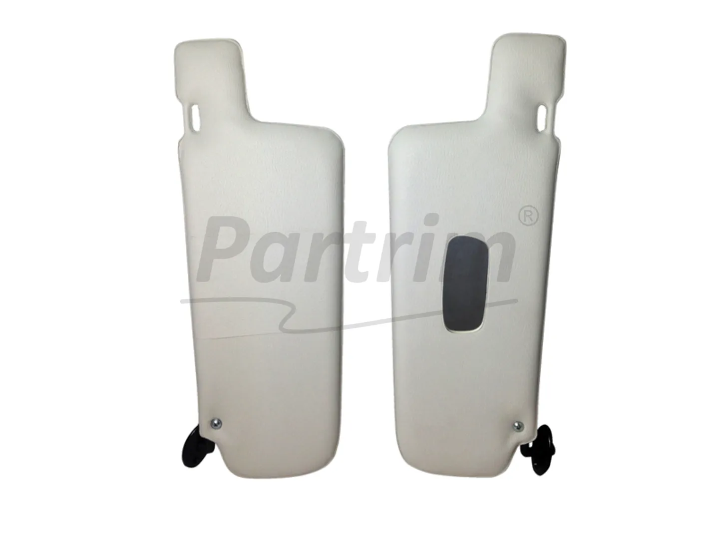 VW GOLF 1 JETTA 79-83 SUNVISOR SET CREAM WITH MIRROR