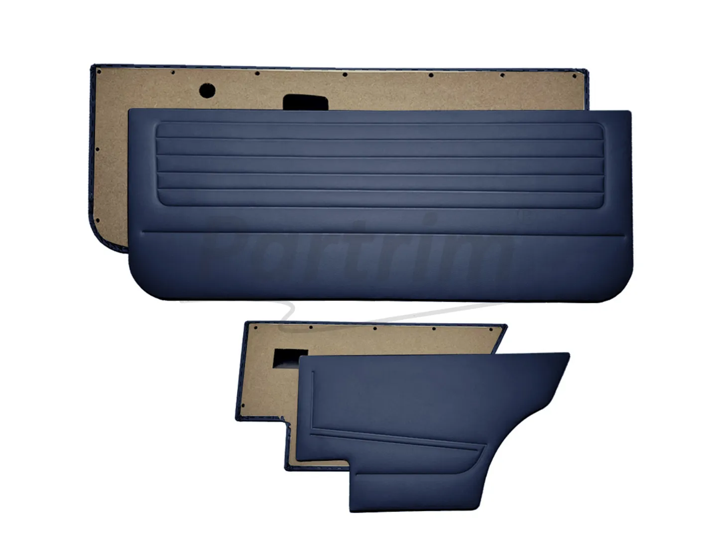 VW GOLF 1 COUPE 75-83 INTERIOR DOOR PANELS DARK BLUE 4 PCS