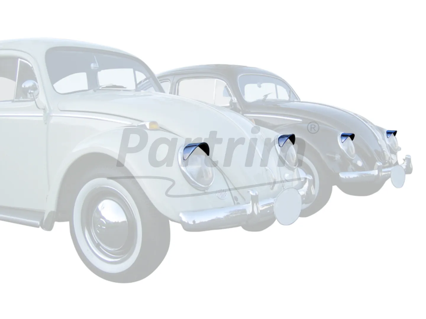 OLD BEETLE EYEBROW CHROME 2 PCS