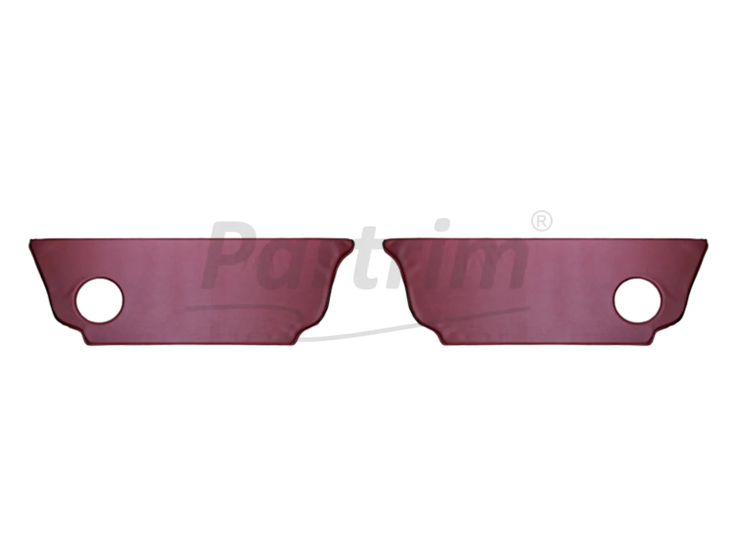 VW OLD BEETLE REAR KICK PANEL SET BURGUNDY 1963 - 1977