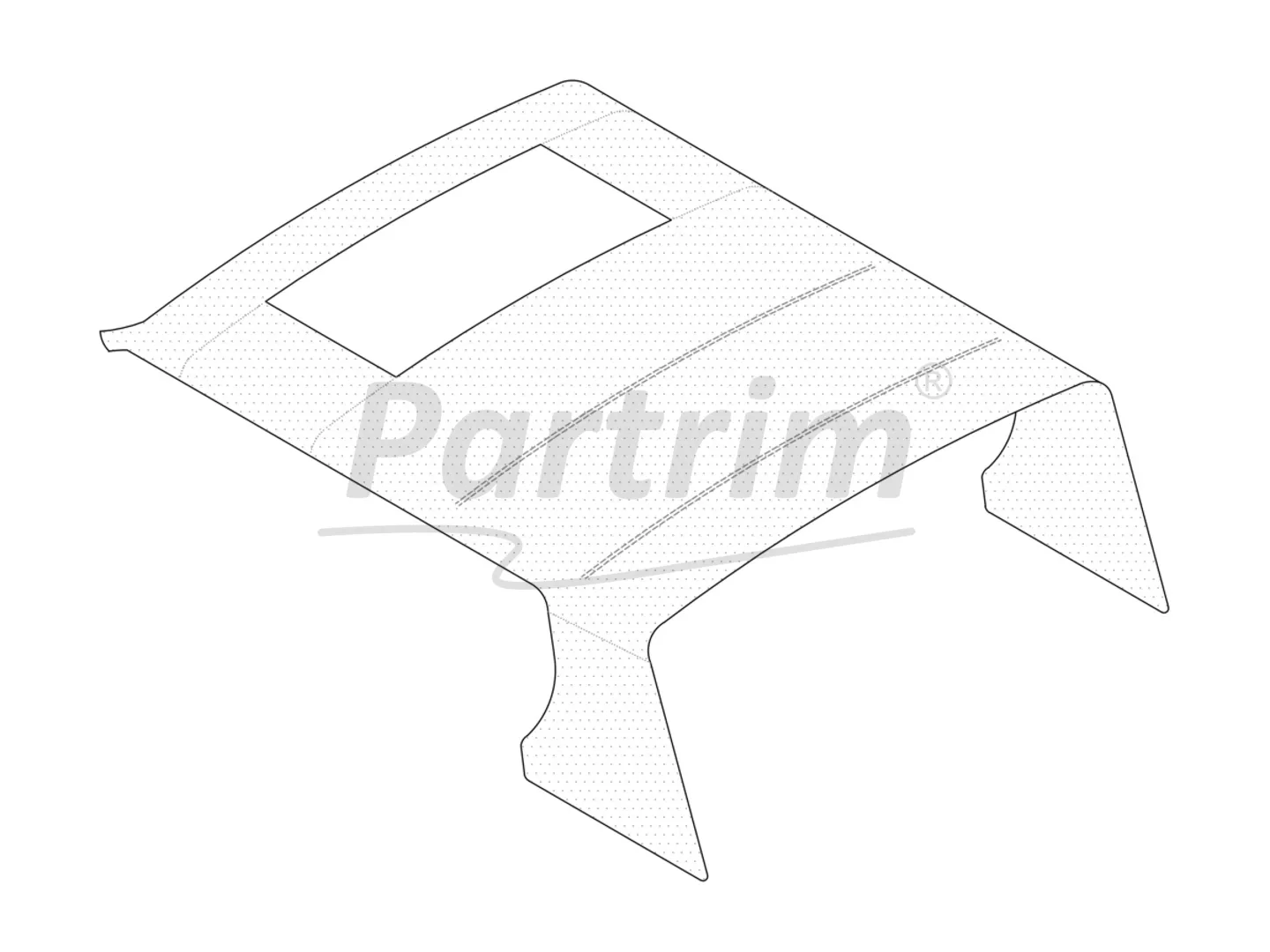MERCEDES W111 COUPE HEADLINER WITH SUNROOF