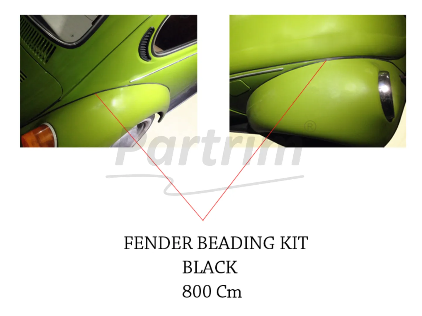 FENDER BEADING KIT 800 CM  ROLL BLACK