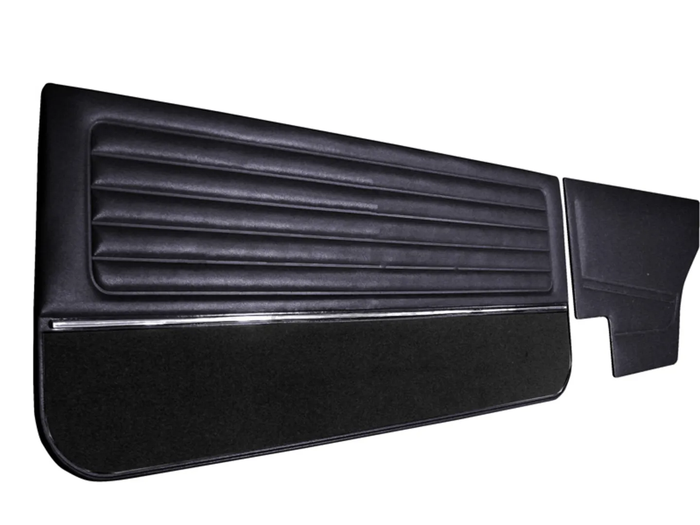 VW GOLF 1 CABRIO DOOR PANEL SET 4 PCS CARPET + NICKEL BLACK