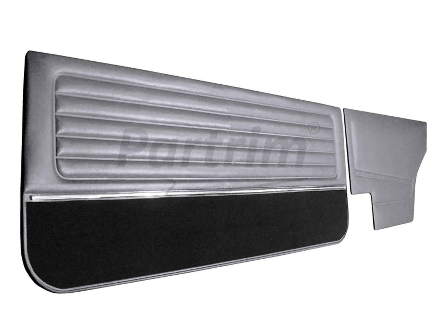 VW GOLF 1 CABRIO DOOR PANEL SET 4 PCS CARPET + NICKEL GREY