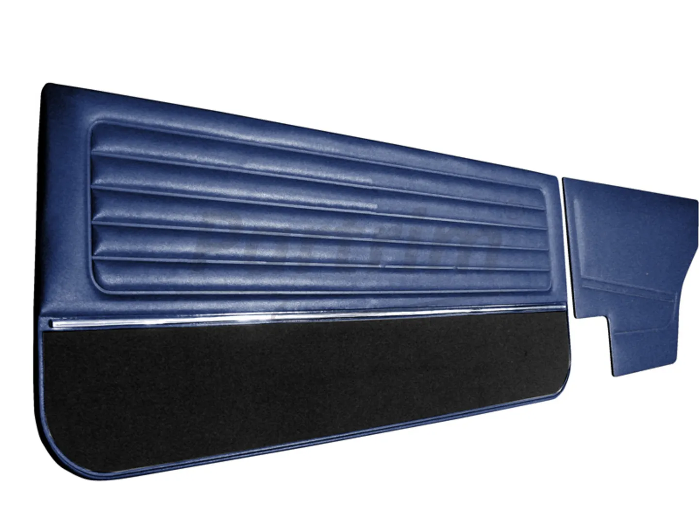 VW GOLF 1 CABRIO DOOR PANEL SET 4 PCS CARPET + NICKEL D.BLUE