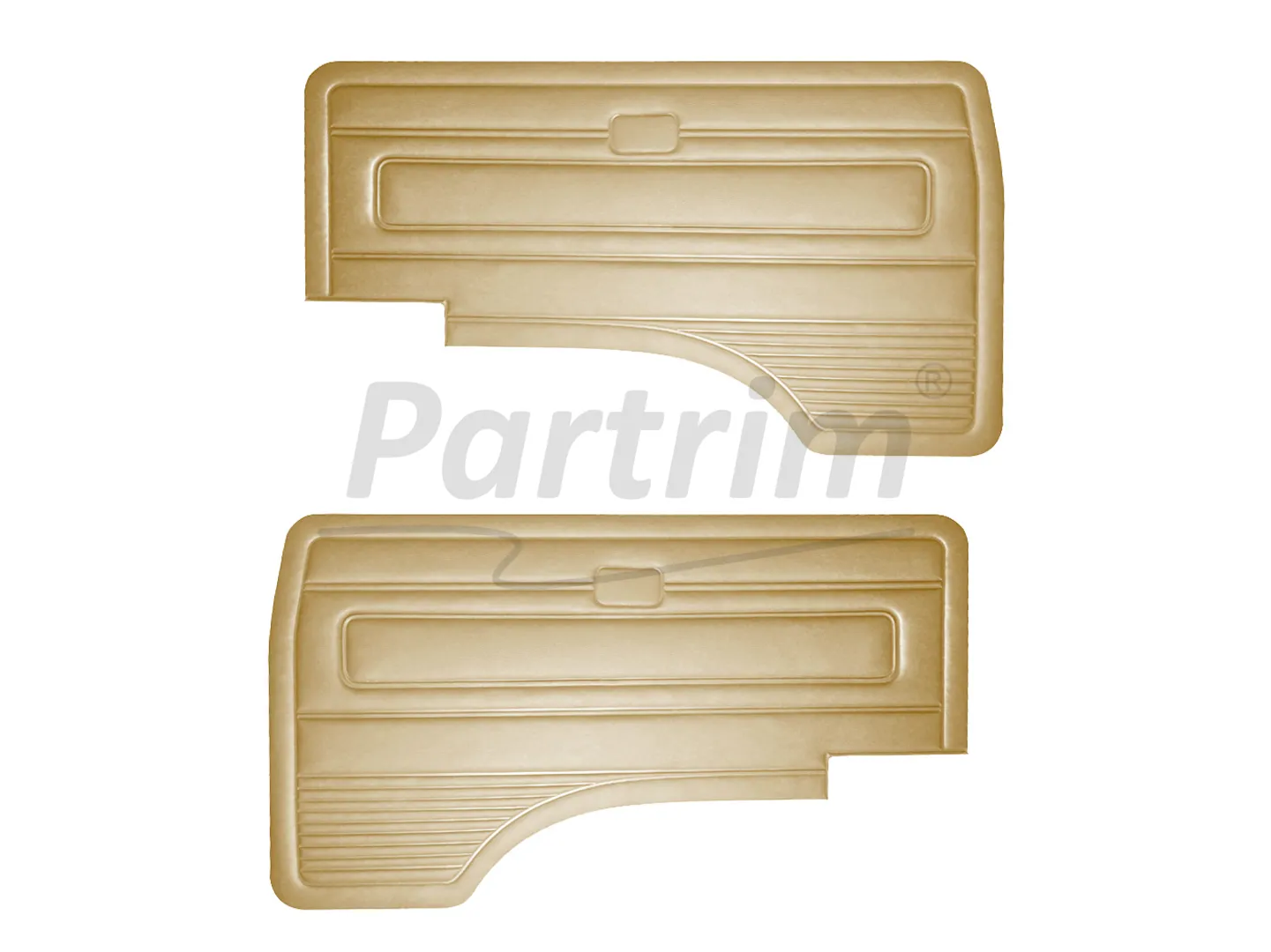 VW T3 T25 BUS 1980-1989 FRONT DOOR PANEL SET  BEIGE O.P. - 2 PCS