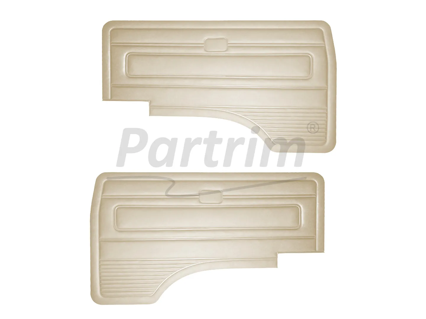 VW T3 T25 BUS 1980-1989 FRONT DOOR PANEL SET CREAM O.P. - 2 PCS
