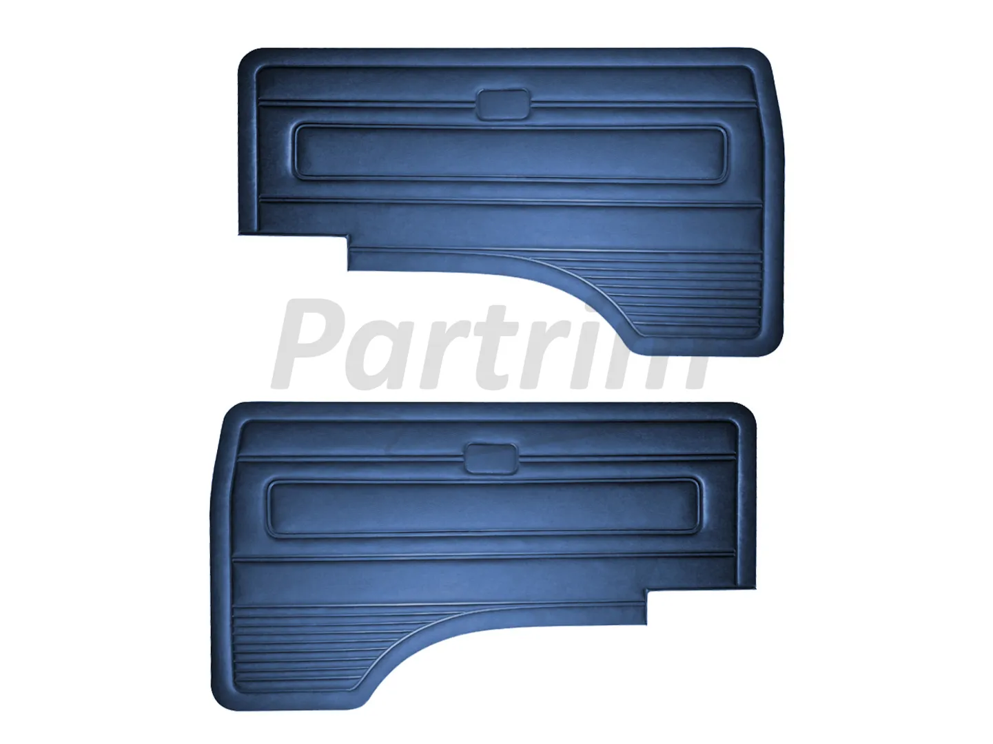 VW T3 T25 BUS 1980-1989 FRONT DOOR PANEL SET DARK BLUE O.P. - 2 PCS