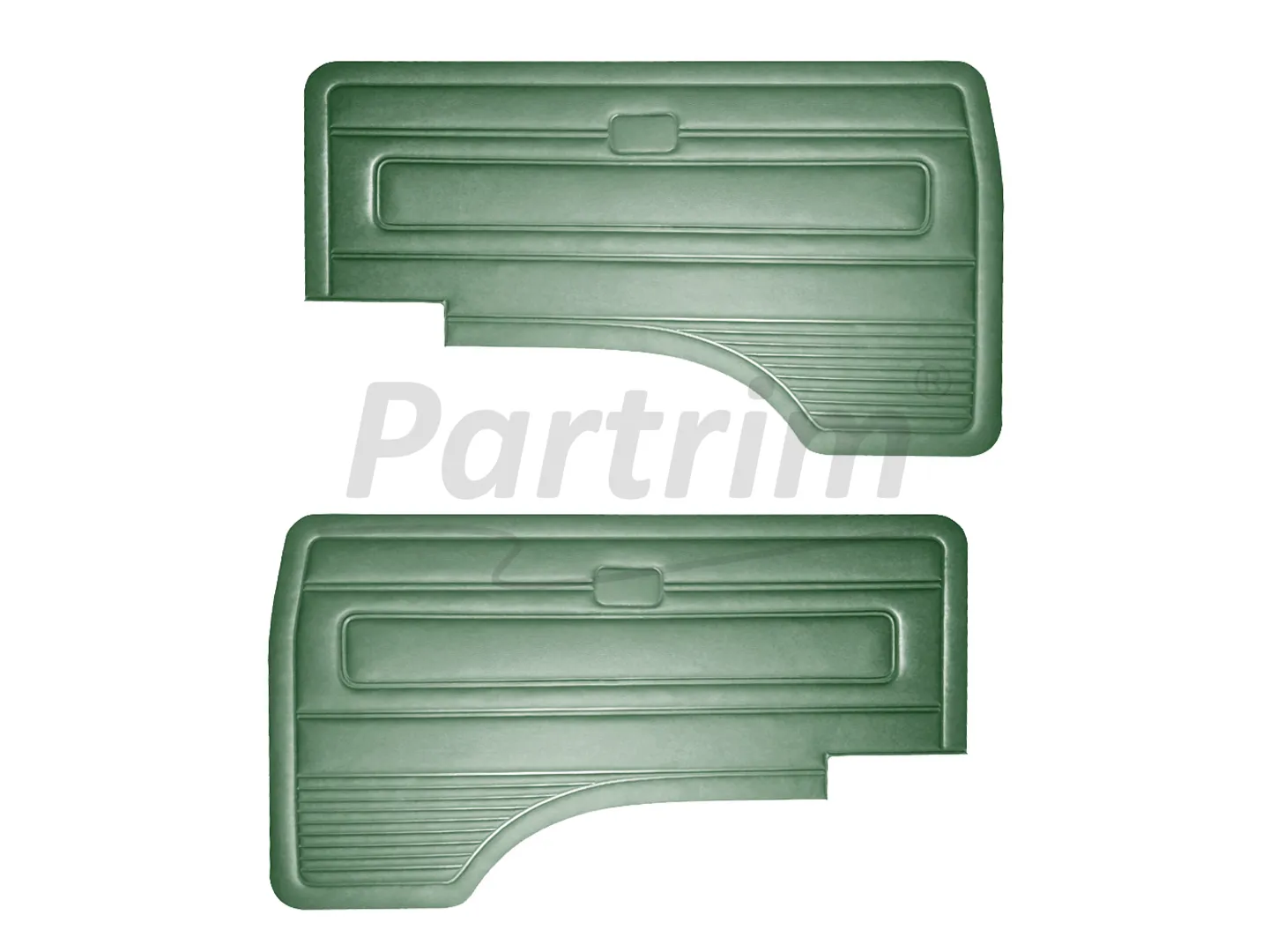 VW T3 T25 BUS 1980-1989 FRONT DOOR PANEL SET GREEN O.P. - 2 PCS