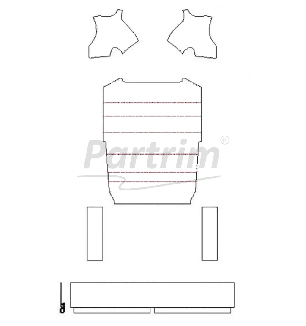 VW OLD BEETLE 1300 - 1303 HEADLINER UNPERFORATED CREAM